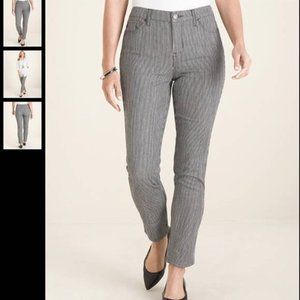 NWT Chico's So Slimming Girlfriend Striped Ankle